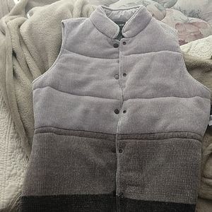 Women's chenille striped button up vest nic+zoe